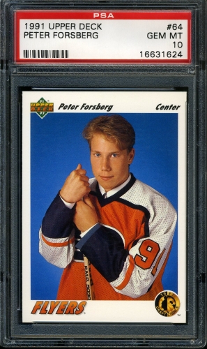1991 Upper Deck #064 Peter Forsberg PSA 10 #16631625