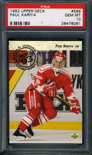 1992 Upper Deck #586 Paul Kariya PSA 10 #26476061