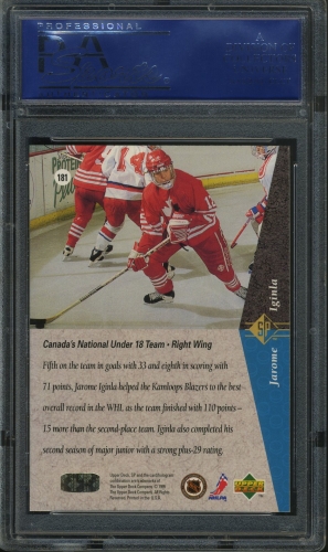 1994 SP #181 Jarome Iginla PSA 10 #14837803 - Back