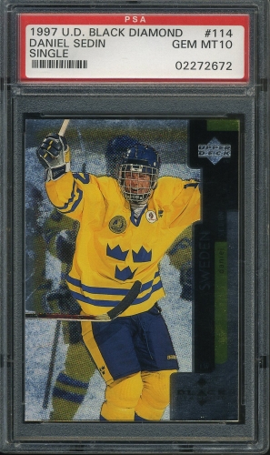 1997 Upper Deck Black Diamond #114 Daniel Sedin PSA 10 #02272672