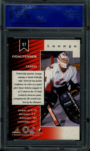 1997 Zenith #097 Roberto Luongo PSA 10 #40445477 - Back