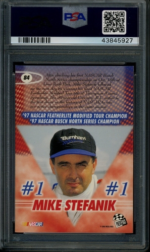 1998 Press Pass #084 Mike Stefanik PSA 9 #43845927 - Back