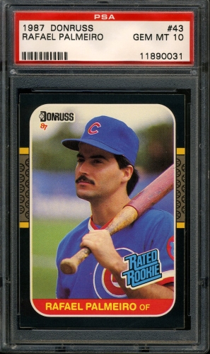 1987 Donruss #043 Rafael Palmeiro PSA 10 #11890031