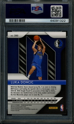 2018 Panini Prism #280 Luka Doncic PSA 10 #44091322 - Back