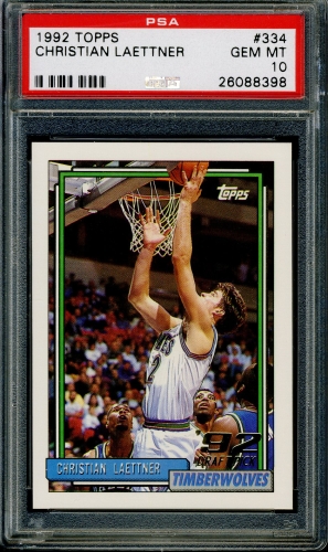 1992 Topps #334 Christian Laettner PSA 10 #26088398