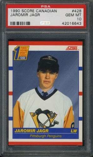 1990 Score Canadian #428 Jaromir Jagr PSA 10 #42016643