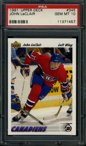 1991 Upper Deck #345 John LeClair PSA 10 #11371457